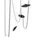 Pendant Light Avenue Lighting HF7205-G202-IVY Fremont Belt 5-Light 551"L Pendant in Ivory/Smoked Glass Disc Avenue Lighting