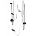 Pendant Light Avenue Lighting HF7205-G202-BLK Fremont Belt 5-Light 551"L Pendant in Black/Smoked Glass Disc Avenue Lighting