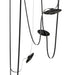 Pendant Light Avenue Lighting HF7205-G202-BLK Fremont Belt 5-Light 551"L Pendant in Black/Smoked Glass Disc Avenue Lighting