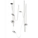 Pendant Light Avenue Lighting HF7205-G201-IVY Fremont Belt 5-Light 551"L Pendant in Ivory/White Glass Disc Avenue Lighting