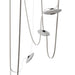 Pendant Light Avenue Lighting HF7205-G201-IVY Fremont Belt 5-Light 551"L Pendant in Ivory/White Glass Disc Avenue Lighting