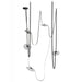 Pendant Light Avenue Lighting HF7205-G201-BLK Fremont Belt 5-Light 551"L Pendant in Black/White Glass Disc Avenue Lighting
