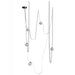 Pendant Light Avenue Lighting HF7205-G301-IVY Fremont Belt 5-Light 551"L Pendant in Ivory/White Glass Open Globes Avenue Lighting