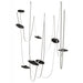 Pendant Light Avenue Lighting HF7207-G202-IVY Fremont Belt 7-Light 826"L Pendant in Ivory/Smoked Glass Disc Avenue Lighting