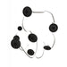Pendant Light Avenue Lighting HF7207-G202-IVY Fremont Belt 7-Light 826"L Pendant in Ivory/Smoked Glass Disc Avenue Lighting