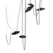 Pendant Light Avenue Lighting HF7207-G202-IVY Fremont Belt 7-Light 826"L Pendant in Ivory/Smoked Glass Disc Avenue Lighting
