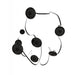 Pendant Light Avenue Lighting HF7207-G202-BLK Fremont Belt 7-Light 826"L Pendant in Black/Smoked Glass Disc Avenue Lighting