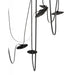 Pendant Light Avenue Lighting HF7207-G202-BLK Fremont Belt 7-Light 826"L Pendant in Black/Smoked Glass Disc Avenue Lighting
