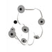 Pendant Light Avenue Lighting HF7207-G201-IVY Fremont Belt 7-Light 826"L Pendant in Ivory/White Glass Disc Avenue Lighting