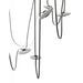 Pendant Light Avenue Lighting HF7207-G201-BLK Fremont Belt 7-Light 826"L Pendant in Black/White Glass Disc Avenue Lighting