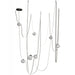 Pendant Light Avenue Lighting HF7207-G301-IVY Fremont Belt 7-Light 826"L Pendant in Ivory/White Glass Open Globes Avenue Lighting