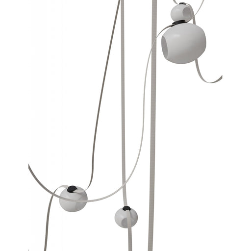 Pendant Light Avenue Lighting HF7207-G301-IVY Fremont Belt 7-Light 826"L Pendant in Ivory/White Glass Open Globes Avenue Lighting