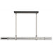 Pendant Light Avenue Lighting HF7800-IVY Fremont 64"W Tubular LED Pendant in Ivory/Clear Glass in Black Avenue Lighting