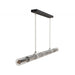 Pendant Light Avenue Lighting HF7800-IVY Fremont 64"W Tubular LED Pendant in Ivory/Clear Glass in Black Avenue Lighting