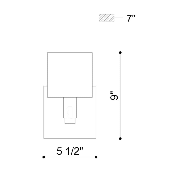 Eurofase 46811-028 Decato 9" Satin Nickel Wall Sconce