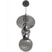 Pendant Light Avenue Lighting HF7900-BK Avra 21"H Top Stacked LED Pendant in Black/Smoked Glass Avenue Lighting