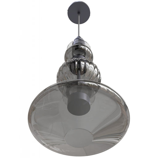 Pendant Light Avenue Lighting HF7901-BK Avra 20" Bottom Stacked LED Pendant in Black/Smoked Glass Avenue Lighting
