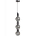 Pendant Light Avenue Lighting HF7903-BK Avra 27"H Stacked LED Pendant in Black/Smoked Glass Avenue Lighting