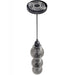 Pendant Light Avenue Lighting HF7903-BK Avra 27"H Stacked LED Pendant in Black/Smoked Glass Avenue Lighting