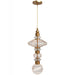 Pendant Light Avenue Lighting HF7900-AB Avra 20"H Top Stacked LED Pendant in Aged Brass/Clear Glass Avenue Lighting