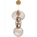 Pendant Light Avenue Lighting HF7900-AB Avra 20"H Top Stacked LED Pendant in Aged Brass/Clear Glass Avenue Lighting