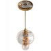 Pendant Light Avenue Lighting HF7900-AB Avra 20"H Top Stacked LED Pendant in Aged Brass/Clear Glass Avenue Lighting
