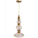 Pendant Light Avenue Lighting HF7901-AB Avra 20"H Bottom Stacked LED Pendant in Aged Brass/Clear Glass Avenue Lighting