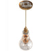 Pendant Light Avenue Lighting HF7901-AB Avra 20"H Bottom Stacked LED Pendant in Aged Brass/Clear Glass Avenue Lighting