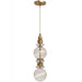 Pendant Light Avenue Lighting HF7902-AB Avra 18"H Stacked LED Pendant in Aged Brass/Clear Glass Avenue Lighting