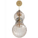 Pendant Light Avenue Lighting HF7902-AB Avra 18"H Stacked LED Pendant in Aged Brass/Clear Glass Avenue Lighting