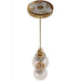 Pendant Light Avenue Lighting HF7902-AB Avra 18"H Stacked LED Pendant in Aged Brass/Clear Glass Avenue Lighting