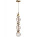 Pendant Light Avenue Lighting HF7903-AB Avra 26"H Stacked LED Pendant in Aged Brass/Clear Glass Avenue Lighting