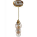 Pendant Light Avenue Lighting HF7903-AB Avra 26"H Stacked LED Pendant in Aged Brass/Clear Glass Avenue Lighting