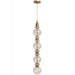 Pendant Light Avenue Lighting HF7904-AB Avra 36"H Stacked LED Pendant in Aged Brass/Clear Glass Avenue Lighting