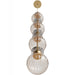 Pendant Light Avenue Lighting HF7904-AB Avra 36"H Stacked LED Pendant in Aged Brass/Clear Glass Avenue Lighting
