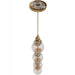 Pendant Light Avenue Lighting HF7904-AB Avra 36"H Stacked LED Pendant in Aged Brass/Clear Glass Avenue Lighting