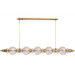 Pendant Light Avenue Lighting HF7955-AB Avra 5-Light 48"W Linear LED Pendant in Aged Brass/Clear Glass Avenue Lighting