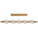 Pendant Light Avenue Lighting HF7955-AB Avra 5-Light 48"W Linear LED Pendant in Aged Brass/Clear Glass Avenue Lighting