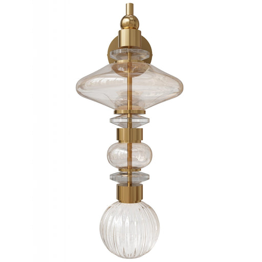 Wall Sconce Avenue Lighting HF8900-AB Avra 22"H Wall Sconce in Aged Brass/Clear Glass Avenue Lighting