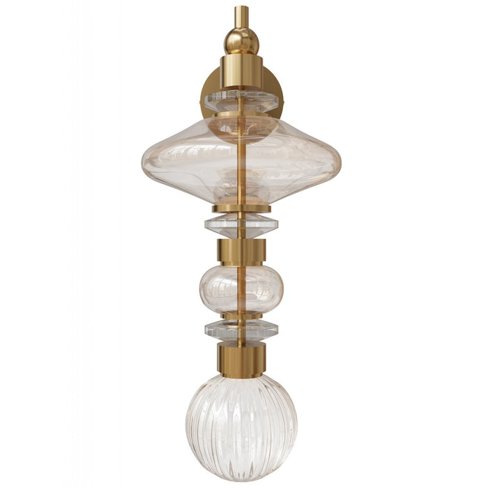 Wall Sconce Avenue Lighting HF8900-AB Avra 22"H Wall Sconce in Aged Brass/Clear Glass Avenue Lighting