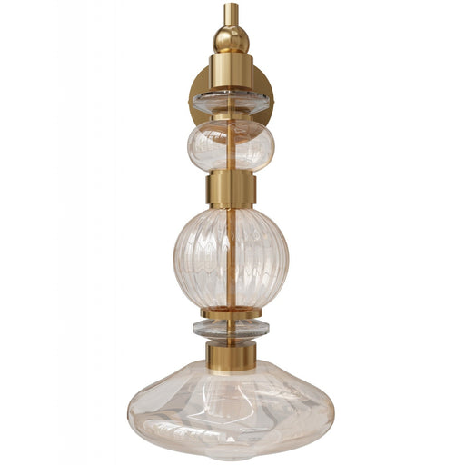 Wall Sconce Avenue Lighting HF8901-AB Avra 20"H LED Wall Sconce in Aged Brass/Clear Glass Avenue Lighting