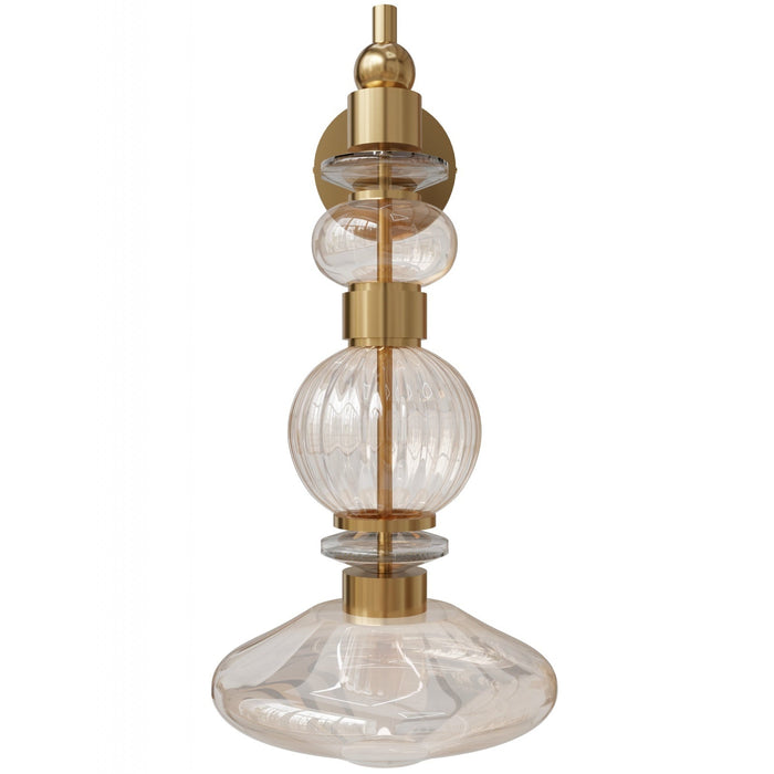 Wall Sconce Avenue Lighting HF8901-AB Avra 20"H LED Wall Sconce in Aged Brass/Clear Glass Avenue Lighting