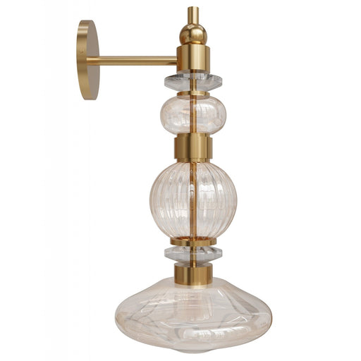 Wall Sconce Avenue Lighting HF8901-AB Avra 20"H LED Wall Sconce in Aged Brass/Clear Glass Avenue Lighting