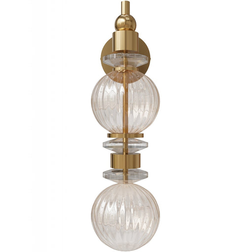Wall Sconce Avenue Lighting HF8902-AB Avra 18"H LED Wall Sconce in Aged Brass/Clear Glass Avenue Lighting