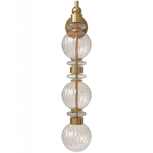Wall Sconce Avenue Lighting HF8903-AB Avra 27"H LED Wall Sconce in Aged Brass/Opalescent Glass Avenue Lighting