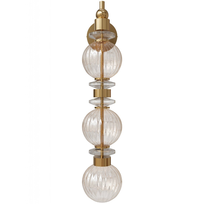 Wall Sconce Avenue Lighting HF8903-AB Avra 27"H LED Wall Sconce in Aged Brass/Opalescent Glass Avenue Lighting