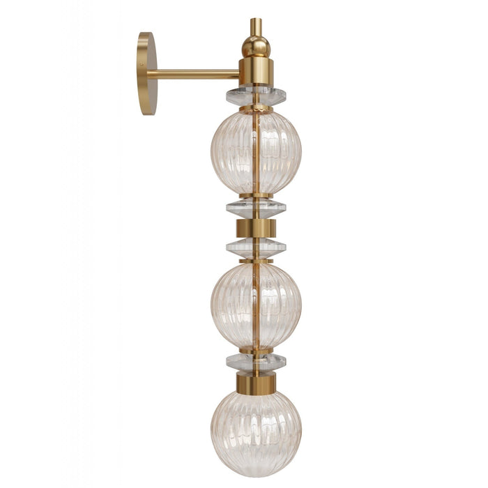 Wall Sconce Avenue Lighting HF8903-AB Avra 27"H LED Wall Sconce in Aged Brass/Opalescent Glass Avenue Lighting