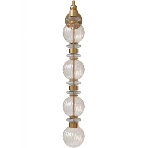 Wall Sconce Avenue Lighting HF8904-AB Avra 36"H LED Wall Sconce in Aged Brass/Clear Glass Avenue Lighting
