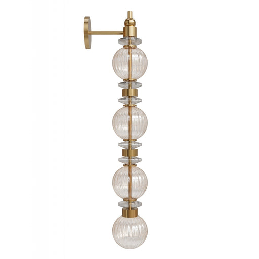 Wall Sconce Avenue Lighting HF8904-AB Avra 36"H LED Wall Sconce in Aged Brass/Clear Glass Avenue Lighting