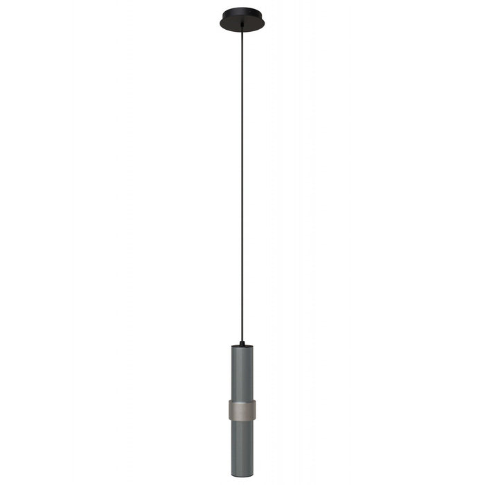 Pendant Light Avenue Lighting HF1080-LDG Cicada 15"H LED Pendant in Knurled Light Grey and Dark Grey in Dark Grey With Knurled Light Grey Avenue Lighting